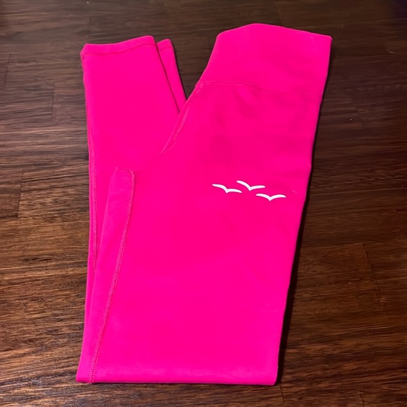 NWT LAZYPANTS Lazy Legs Hot Pink High Waisted Leggings - Medium - Picture 2 of 9